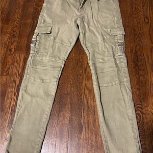 Men's Olive Cargo Skinny Jeans